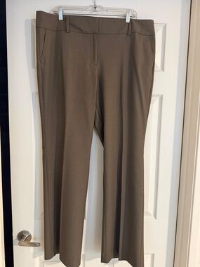 Ann Taylor Factory Dark Taupe Knit Trousers. Curvy fit.
